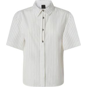 Pinko - Multicolor Blouse - Wit - 100% Katoen