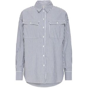 Ichi, Dames, Blouses & Shirts, Blauw, Maat: XS