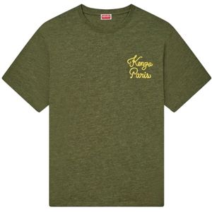 Kenzo, Heren, Tops, Groen, Maat: M Katoen,