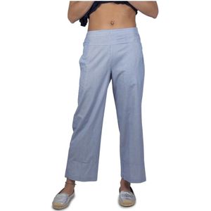 Alessia Santi, Dames, Broeken, Blauw, Maat: L Katoen,