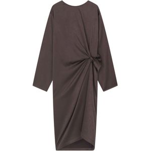 Aeron, Dames, Jurken, Bruin, Maat: S Satijn,