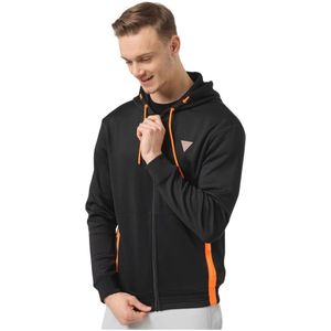 Guess, Heren, Sweatshirts & Hoodies, Zwart, Maat: S Poliester,