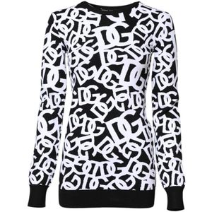 Dolce & Gabbana - Knit Pullover Sweater - Zwart - AllOver Logo