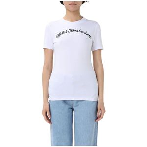 Versace Jeans Couture, Dames, Tops, Wit, Maat: S Katoen,