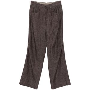 Ziggy Chen, Heren, Broeken, Bruin, Maat: S Leer,