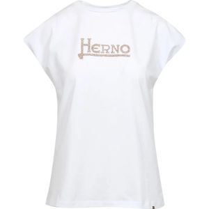 Herno, Dames, Tops, Wit, Maat: L Katoen,