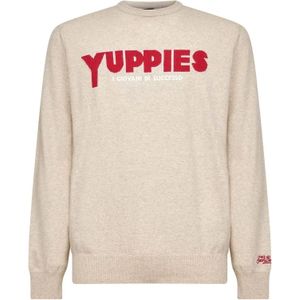 MC2 Saint Barth, Heren, Truien, Beige, Maat: S Wol,