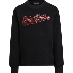 Dolce & Gabbana, Dames, Sweatshirts & Hoodies, Zwart, Maat: XS Katoen,