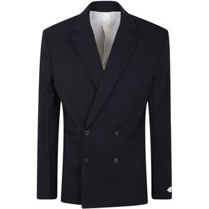 Jacquemus, Heren, Jassen, Zwart, Maat: M Katoen,