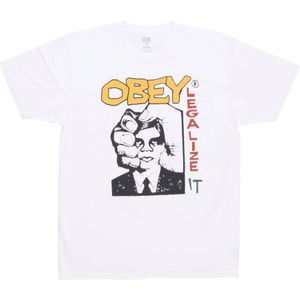 Obey, Heren, Tops, Wit, Maat: XL Katoen,