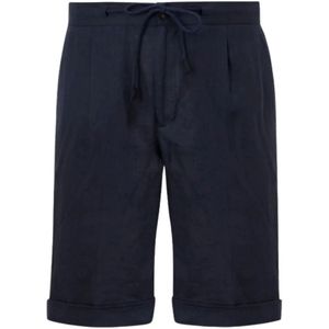 Gran Sasso, Heren, Korte broeken, Blauw, Maat: 2XL Linnen,