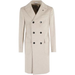 Breras, Heren, Mantels, Beige, Maat: L Leer,