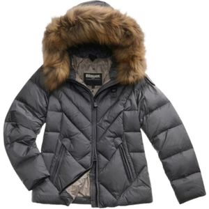 Blauer, Dames, Jassen, Grijs, Maat: L Leer,