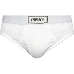 Versace Katoenen slips , White , Heren , Maat: M