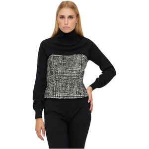 Erika Cavallini, Dames, Truien, Zwart, Maat: XS Katoen,