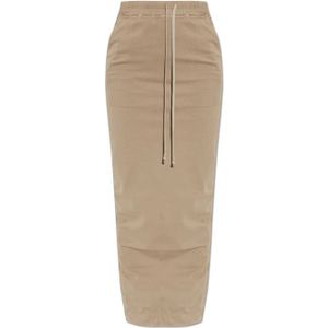 Rick Owens, Dames, Rokken, Beige, Maat: XS Katoen,