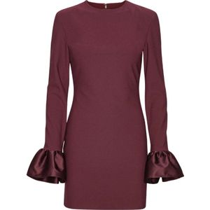 Rotate Birger Christensen, Dames, Jurken, Rood, Maat: XS Satijn,