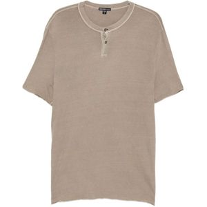 James Perse, Heren, Tops, Beige, Maat: M Jersey,