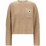 Carhartt Wip, Dames, Truien, Beige, Maat: S Wol,