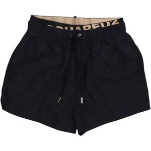 Dsquared2, Heren, Badkleding, Zwart, Maat: S Poliester,