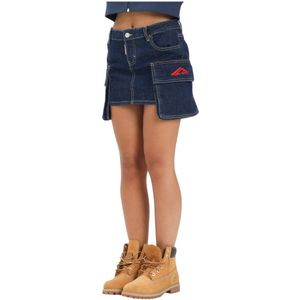 Dsquared2, Dames, Rokken, Blauw, Maat: L Denim,