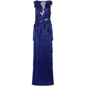 Alberta Ferretti, Dames, Jurken, Blauw, Maat: M