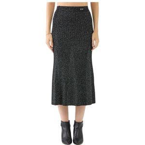 Versace Jeans Couture, Dames, Rokken, Zwart, Maat: S Viscose,