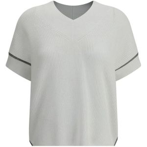 Brunello Cucinelli - Gebreide Trui - Katoen - Geribbeld - V-hals