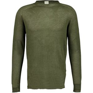 120% Lino, Heren, Truien, Groen, Maat: S Linnen,