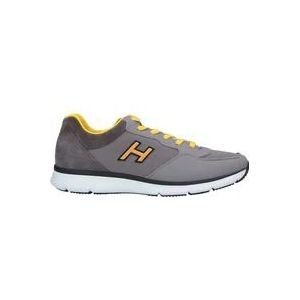 Hogan Grijze H254 H Flock Sneakers , Gray , Heren , Maat: 40 1/2 EU
