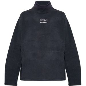 MM6 Maison Margiela, Heren, Truien, Zwart, Maat: L Fleece,