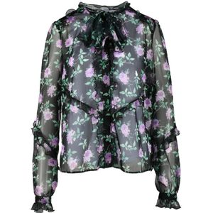 Msgm, Dames, Blouses & Shirts, Veelkleurig, Maat: L Poliester,