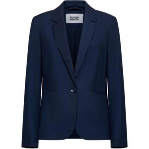 Silvian Heach, Dames, Jassen, Blauw, Maat: 2XS Viscose,