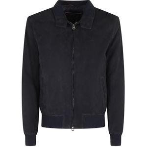 Stewart, Heren, Jassen, Blauw, Maat: M Suède,