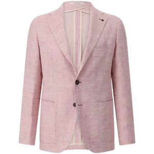 Tagliatore, Heren, Jassen, Roze, Maat: S Linnen,