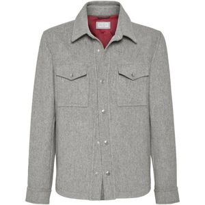 Brunello Cucinelli, Heren, Jassen, Grijs, Maat: XL