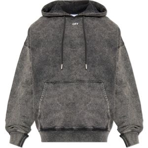 Off White, Heren, Sweatshirts & Hoodies, Grijs, Maat: 2XL Flanel,