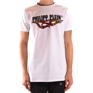 Philipp Plein, Heren, Tops, Wit, Maat: XL Katoen,