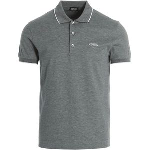 Zegna, Heren, Tops, Grijs, Maat: S Katoen,