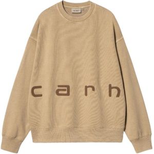 Carhartt Wip, Heren, Sweatshirts & Hoodies, Bruin, Maat: M Katoen,