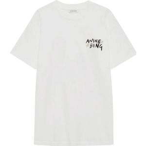 Anine Bing, Heren, Tops, Wit, Maat: XS Katoen,