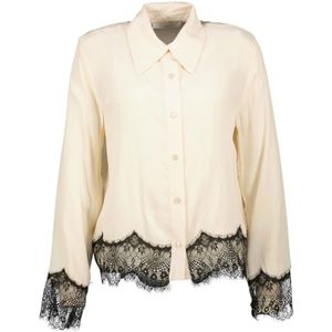 Amélie & Amélie, Dames, Blouses & Shirts, Beige, Maat: S