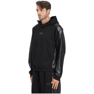 Versace Jeans Couture, Heren, Sweatshirts & Hoodies, Zwart, Maat: M Katoen,