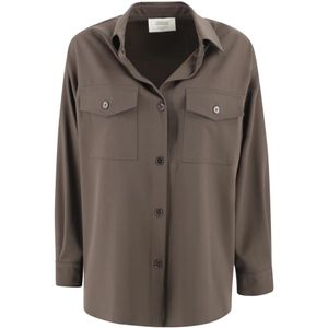 Weekend Max Mara, Dames, Blouses & Shirts, Bruin, Maat: XS Wol,