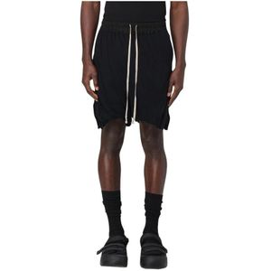 Rick Owens, Heren, Korte broeken, Zwart, Maat: L Linnen,