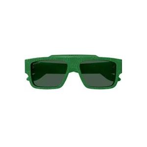 Gucci Vierkante zonnebril Gg1460S 007 Geïnspireerd , Green , unisex , Maat: 56 MM