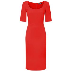 Dolce & Gabbana, Dames, Jurken, Rood, Maat: 2XS Viscose,