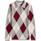 Tommy Hilfiger - Slim Fit - Damespullover - Tartanmotief - Puur Katoen