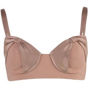 Elisabetta Franchi, Dames, Tops, Roze, Maat: XS Satijn,