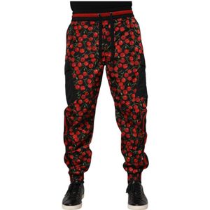 Dolce & Gabbana, Heren, Broeken, Zwart, Maat: M Nylon,